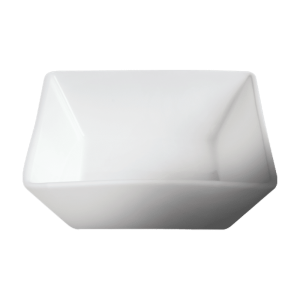 Cameo China low square ceramic bowls, models 711-44 and 711-54, suitable for restaurant service.